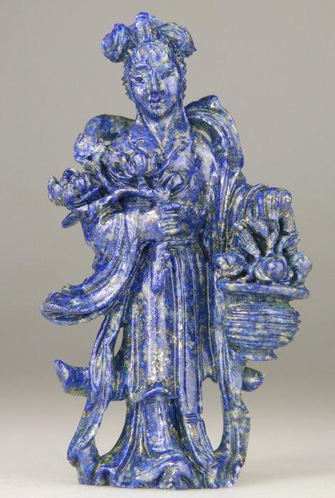 Statue, Kwanyin - Sculpture - Lapis Lazuli - Chine - Début, Antiquités & Art, Antiquités | Autres Antiquités