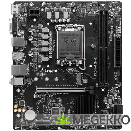 MSI PRO H610M-E moederbord Intel H610 LGA 1700 micro ATX, Computers en Software, Overige Computers en Software, Nieuw, Verzenden