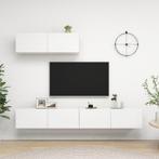 vidaXL Meubles TV 3 pcs Blanc Bois dingénierie, Huis en Inrichting, Verzenden