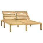 vidaXL Ligbed tweepersoons groen geïmpregneerd grenenhout, Tuin en Terras, Ligbedden, Verzenden, Nieuw