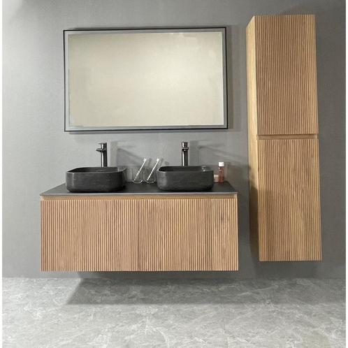 Badmeubel Casajoy Bold Topblad Donkergrijs Onderkast 120 cm, Doe-het-zelf en Bouw, Sanitair, Bad, Nieuw, Ophalen of Verzenden