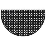 vidaXL Deurmat halfrond 45x75 cm rubber, Tuin en Terras, Verzenden, Nieuw
