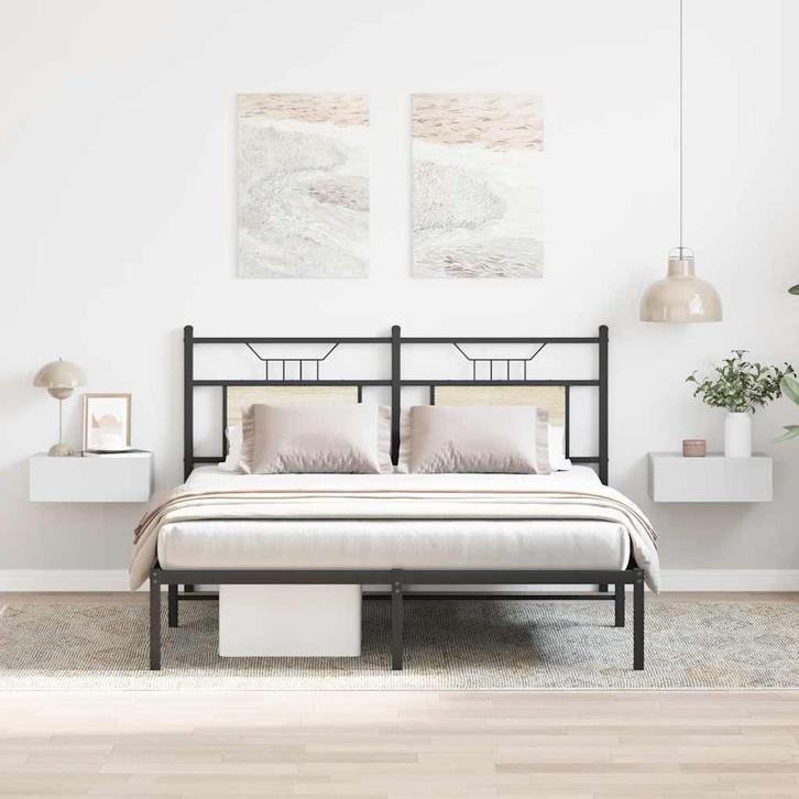 vidaXL Nachtkastjes 2 st zwevend 40x30x15cm bewerkt hout, Huis en Inrichting, Slaapkamer | Nachtkastjes, Nieuw, Verzenden