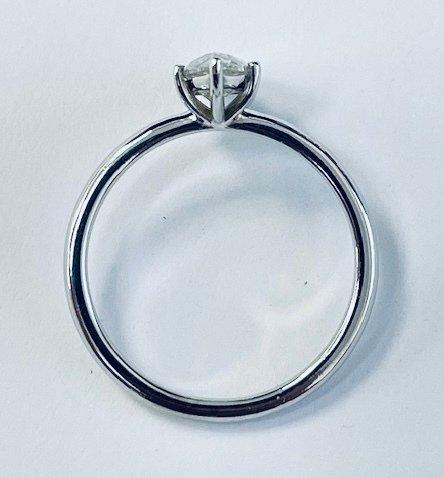 Zonder minimumprijs - Ring - 14 karaat Witgoud - 1.04ct. tw., Handtassen en Accessoires, Ringen