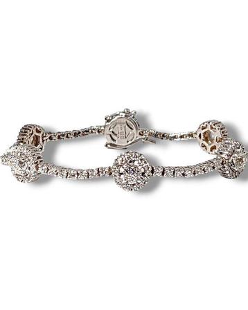 Bracelet Platine, Magnifique bracelet en platine, diamants