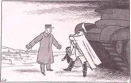 Pétain weert Hitler bij Bizerta op spotprent (lijst optie), Collections, Objets militaires | Seconde Guerre mondiale, Envoi