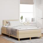 vidaXL Crème Box Spring Bed met Matras & LED Verlichting, Huis en Inrichting, Slaapkamer | Bedden, Verzenden, Nieuw