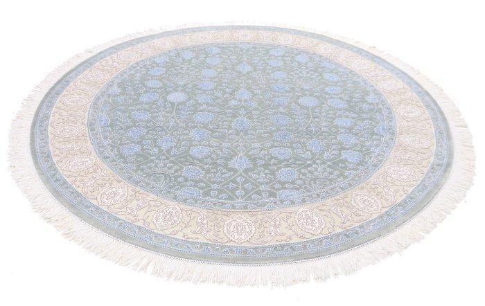 Round Tabriz Wool & Silk Carpet with Luxurious Design -, Huis en Inrichting, Stoffering | Tapijten en Vloerkleden
