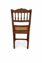 Stoel - Walnoot - Natuurlijke caning - Hoogte: 92 cm