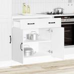 vidaXL Keuken onderkast Lucca bewerkt hout wit, Verzenden, Nieuw