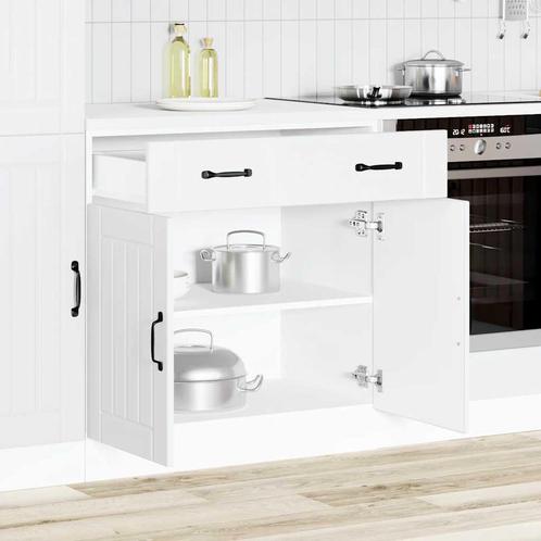 vidaXL Keuken onderkast Lucca bewerkt hout wit, Huis en Inrichting, Kasten | Overige, Nieuw, Verzenden