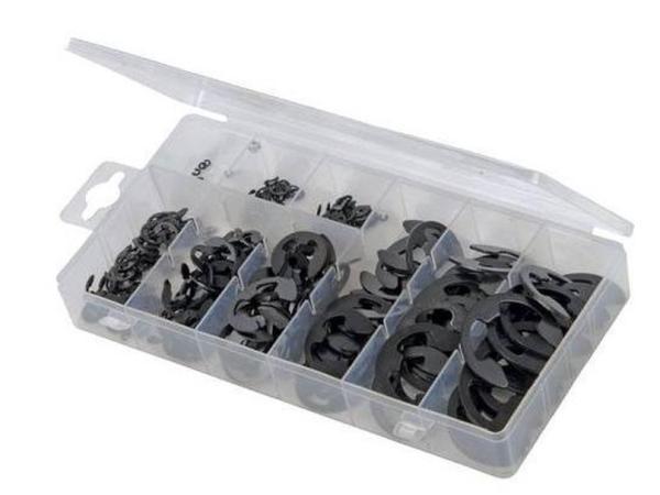 Veiling - Assortiment E-clip Borgringen 300-delig, Doe-het-zelf en Bouw, IJzerwaren en Bevestigingsmiddelen