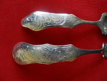 Taartvork (2) - Biedermeier - .835 zilver - Gembervorkjes