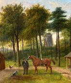 Nicolaas Roosenboom (1805-1880) - Man met paard op erf