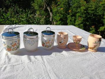 Eierdopje (6) - Lot de 6 coquetiers anciens – Aynsley, Crown