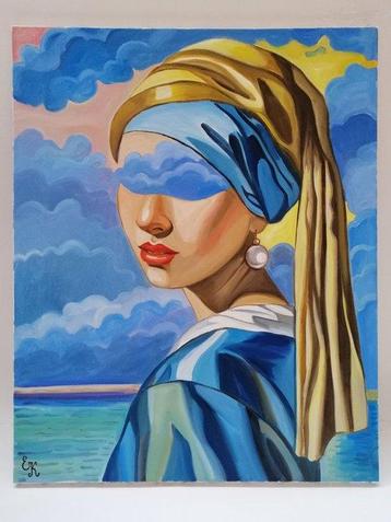 Elena Khmeleva (1966) - Jeune fille à la perle. Hommage à