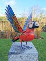 Papegaai - Beeldje - Parrot - Metaal, IJzer, Antiek en Kunst