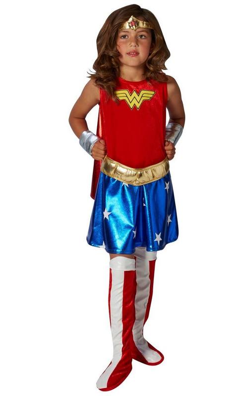 Wonder Woman Kostuum Kind Luxe, Kinderen en Baby's, Carnavalskleding en Verkleedspullen, Nieuw, Verzenden