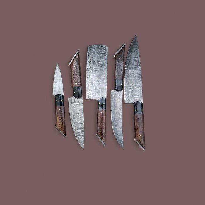 Keukenmes - Hout, met de hand gemaakt gesmeed staal - Noord, Antiek en Kunst, Antiek | Keukengerei