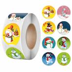 500 Kerst Stickers Op Rol - 2.5cm - Kerststickers -, Verzenden, Nieuw