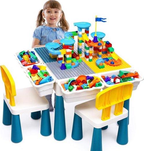 Tweedekans | Qwali Kinder speelgoed tafel met stoeltjes -, Kinderen en Baby's, Speelgoed | Overig, Ophalen of Verzenden