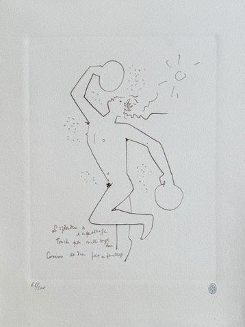 Jean Cocteau (1889-1963) - Personnage au soleil, Antiek en Kunst