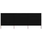 vidaXL Windscherm 3-panelen 400x120 cm stof zwart, Tuin en Terras, Verzenden, Nieuw