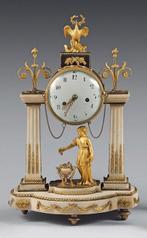 pendule avec portiques à poser - Louis XVI - Ormolu, marbre, Antiquités & Art, Antiquités | Horloges