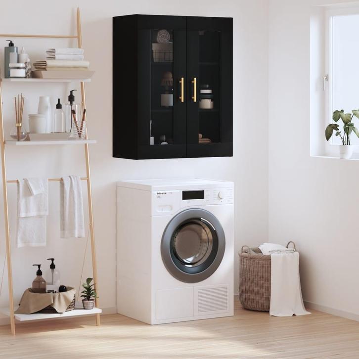 vidaXL Wandkast 69,5x34x90 cm zwart, Huis en Inrichting, Kasten | Dressoirs, Nieuw, Verzenden