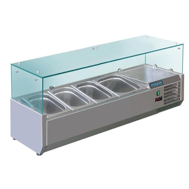 Opzetkoelvitrine | 3x 1/3 GN  & 1x 1/2 GN | +2°C/+8°C |, Zakelijke goederen, Horeca | Keukenapparatuur, Nieuw in verpakking, Verzenden
