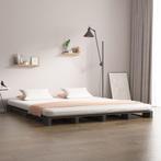 vidaXL Lit de palette gris 200x200 cm bois de pin massif, Maison & Meubles, Chambre à coucher | Lits, Neuf, Verzenden