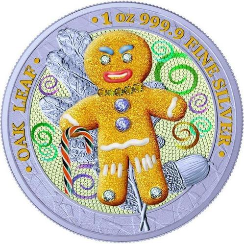 Germania. 5 Mark 2019 Bejeweled Gingerbread Man Crystals, 1, Postzegels en Munten, Munten | Europa | Niet-Euromunten