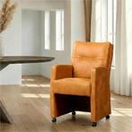 Leren eetkamerstoel Sharp - Kenia Cognac (cognac) - Met, Huis en Inrichting, Stoelen, Eigentijds, Modern, Bruin, Nieuw, Leer