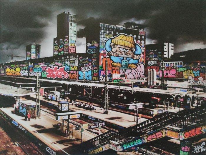 BLACH (Maxime Blachère) - Gare de Fribourg, Antiek en Kunst, Kunst | Designobjecten