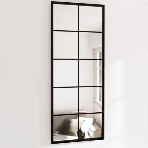 vidaXL Wandspiegels 2 st 100x40 cm metaal zwart, Huis en Inrichting, Woonaccessoires | Spiegels, Nieuw, Verzenden