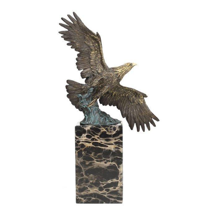 Beeldje - Eagle - Brons, Marmer, Antiek en Kunst, Kunst | Designobjecten