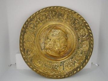 Plaque - Verguld messing