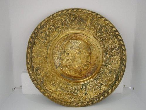 Plaque - Verguld messing, Antiek en Kunst, Antiek | Overige Antiek