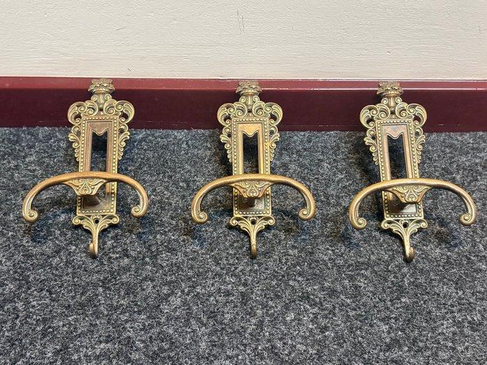 Set kapstokhaken (3) - Messing, Antiek en Kunst, Curiosa en Brocante