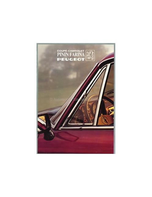 1982 PEUGEOT 504 PININFARINA COUPÉ / CABRIOLET BROCHURE NE.., Livres, Autos | Brochures & Magazines, Enlèvement ou Envoi