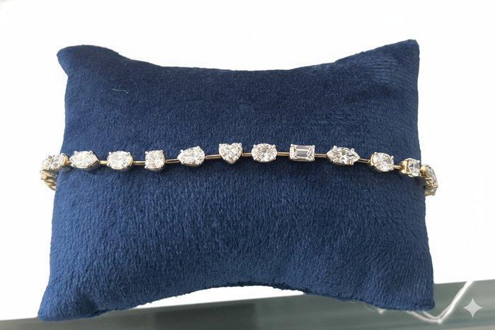 Armband - 14 karaat Geel goud - 6.88ct. tw. - Diamant -, Handtassen en Accessoires, Armbanden