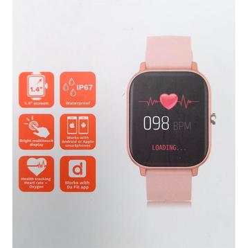 Smartwatch roze met goudaccenten - chique - waterdicht
