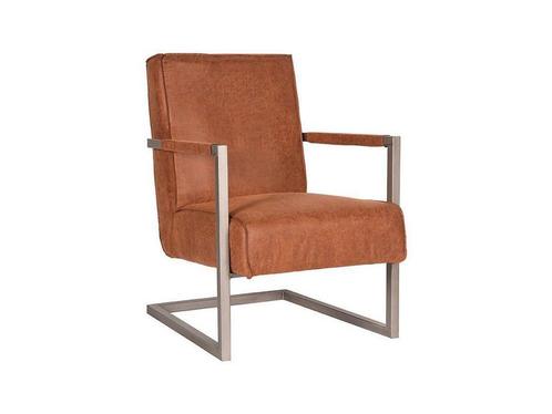 Trend Living Quin Fauteuil - Bruin - Microfiber - Vintage, Huis en Inrichting, Woonaccessoires | Overige, Nieuw, Verzenden