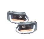 PHARES VW T5 GP 09-14 DRL + CLIGNOTANTS LED DYNAMIQUES NOIR, Autos : Pièces & Accessoires, Verzenden