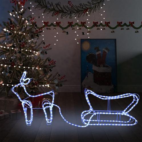 vidaXL Kerstdecoratie rendier en slee 252 LEDs, Divers, Noël, Envoi