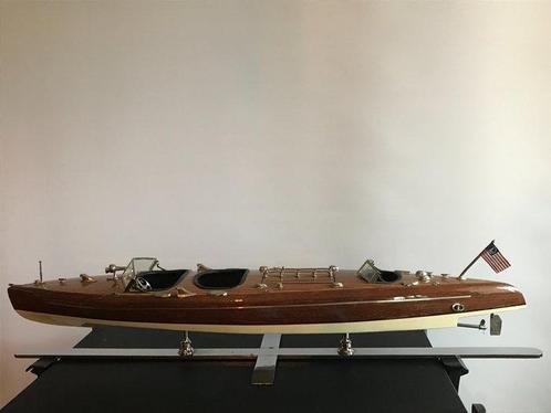 Maquette de bateau, runabout (1) - Bois - 1975-1980, Antiquités & Art, Antiquités | Autres Antiquités