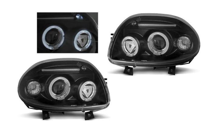 Angel Eyes koplampen Black geschikt voor Renault Clio 2, Auto-onderdelen, Verlichting, Nieuw, Renault, Verzenden