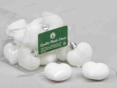 Harten kunststof Wit 40 mm 15 stuks, Huis en Inrichting, Woonaccessoires | Kunstplanten en Kunstbloemen, Nieuw