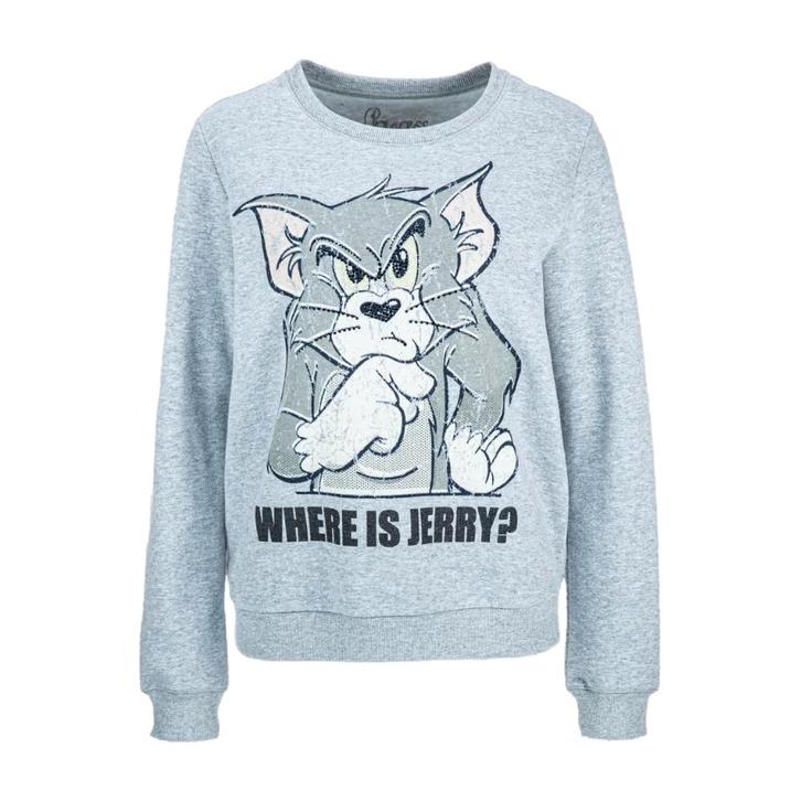 Frogbox • grijze Tom en Jerry sweater • 36, Kleding | Dames, Truien en Vesten, Grijs, Nieuw, Maat 36 (S), Verzenden