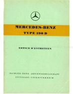 1958 MERCEDES BENZ 190 D INSTRUCTIEBOEKJE FRANS, Auto diversen, Handleidingen en Instructieboekjes
